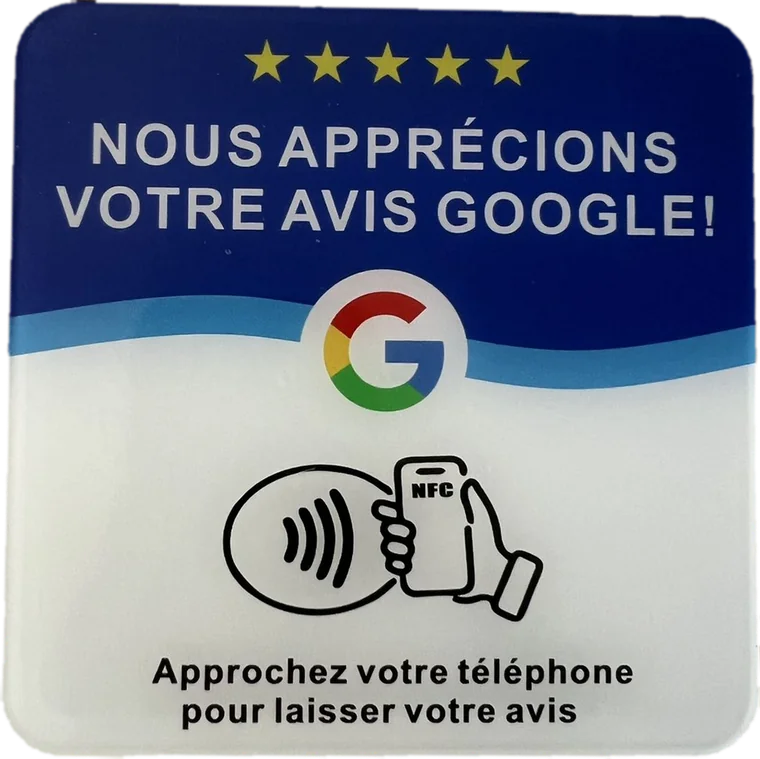 Plaque NFC Pop Avis, vue de face