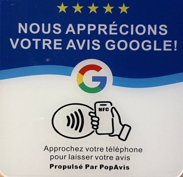 Plaque NFC Pop Avis, modèle 2