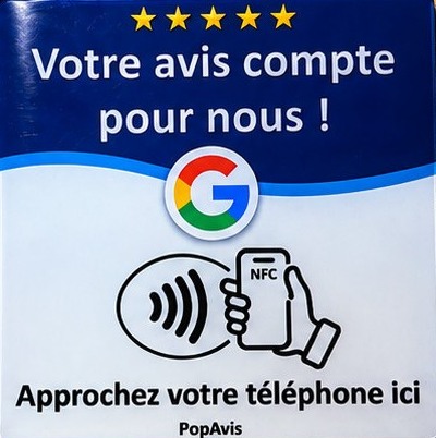 Plaque NFC Pop Avis, modèle 1